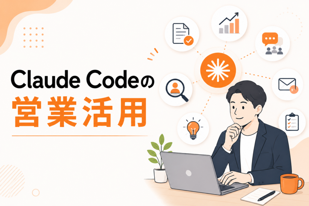 Claude Codeの営業活用記事のイメージ図