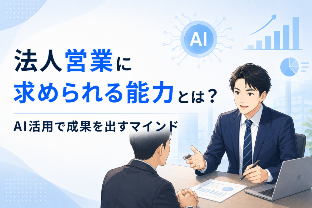法人営業に求められる能力に関する記事のイメージ図