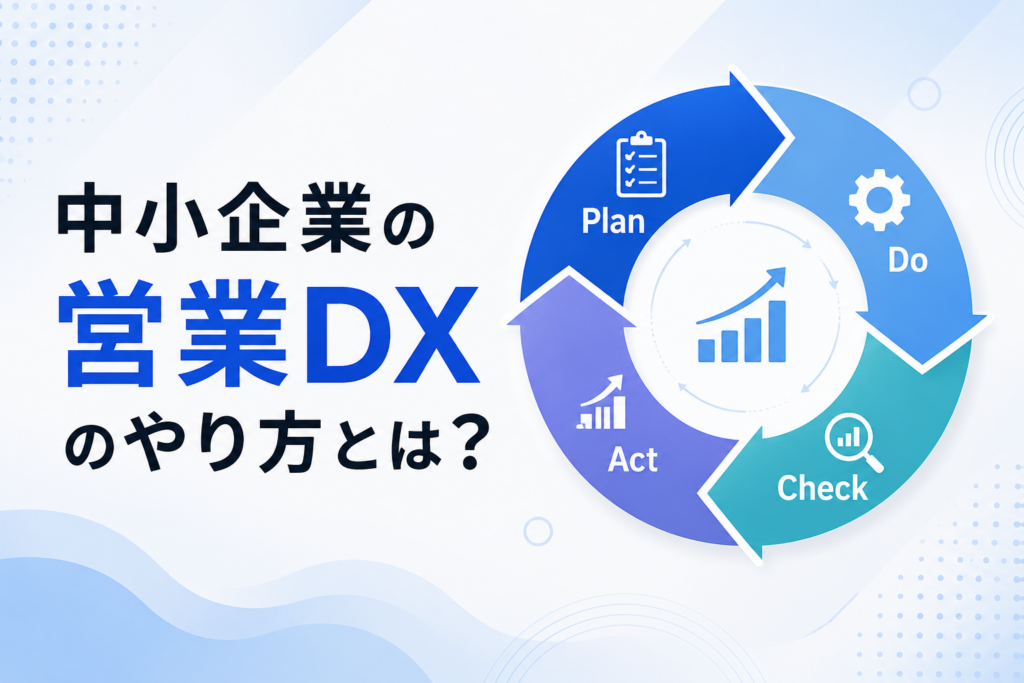 中小企業の営業DXに関する記事のイメージ図
